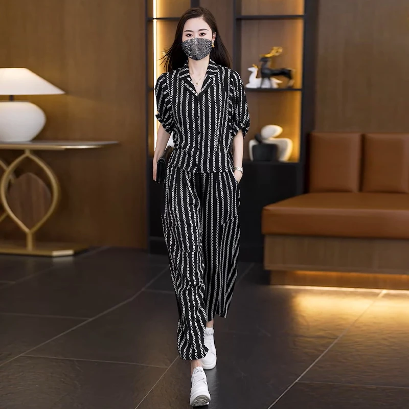 【女神新衣】2025夏装新款大码洋气套装时尚显瘦胖妹妹两件套女装