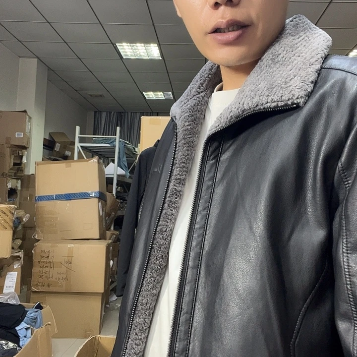 皮夹克外套男士185码