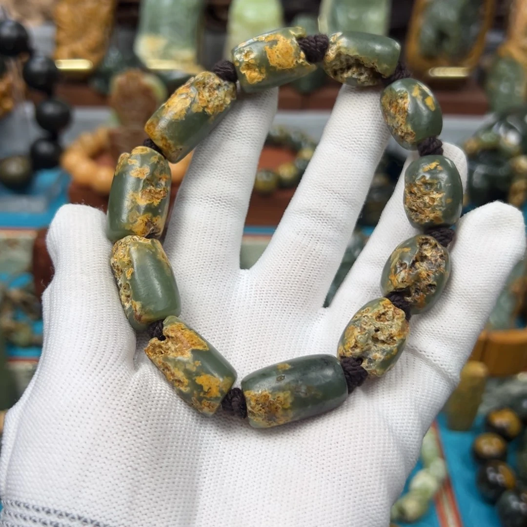 小****岫岩河磨玉（透闪石质玉）未镶嵌手串