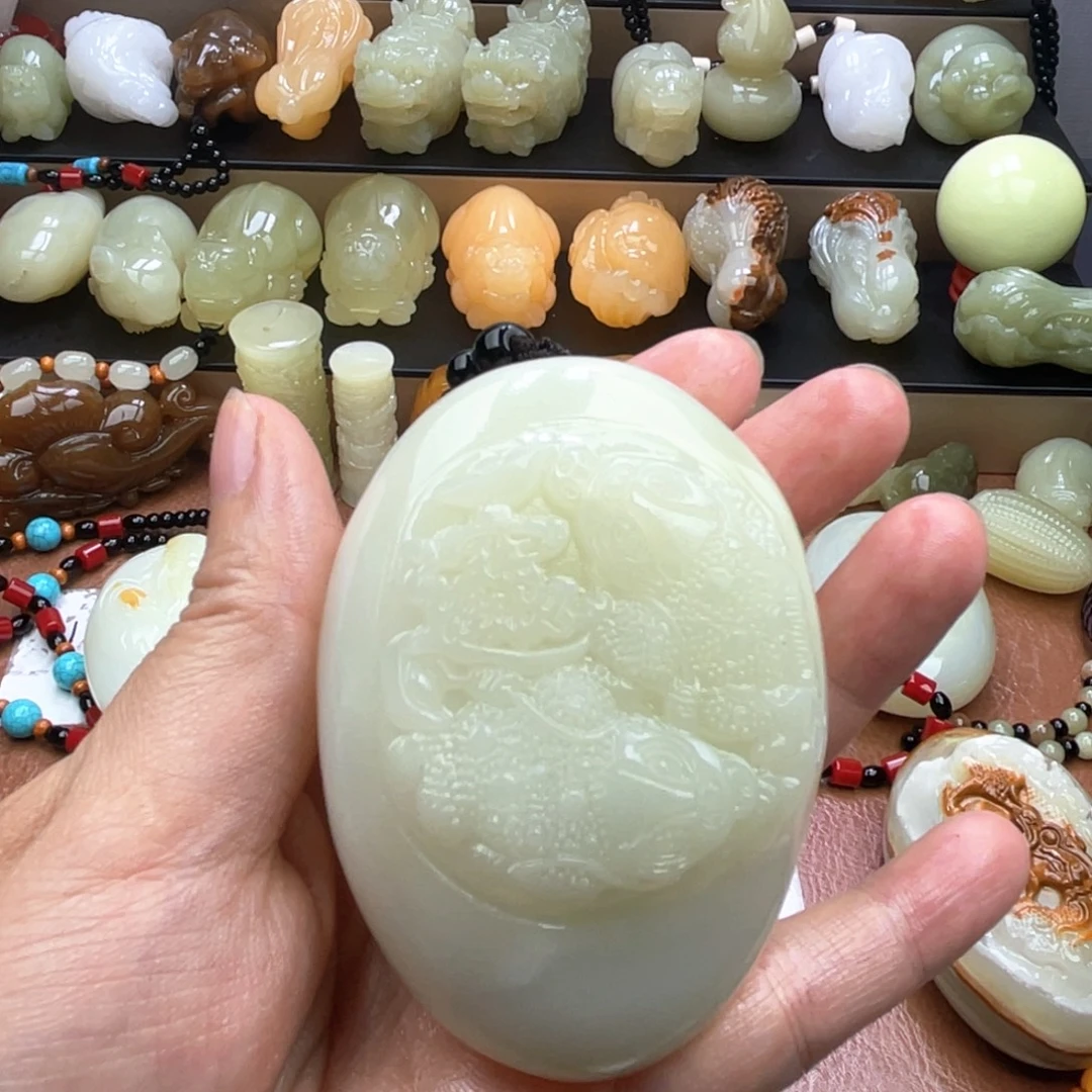 坎***生石材天然古青石手把件