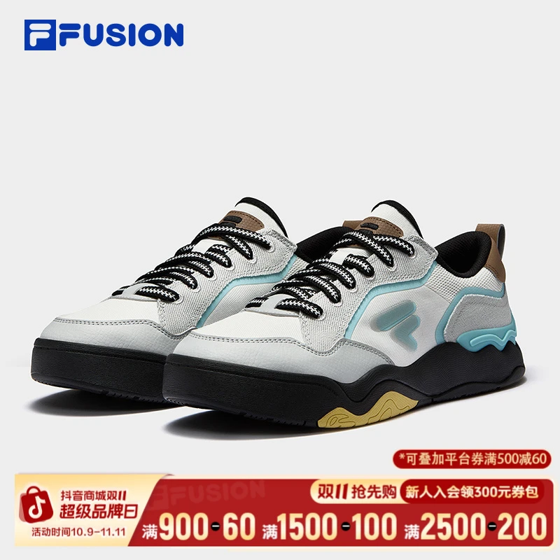 FILA FUSIONKICK男士帆布休闲鞋百搭板鞋夏季透气T12WM522918F