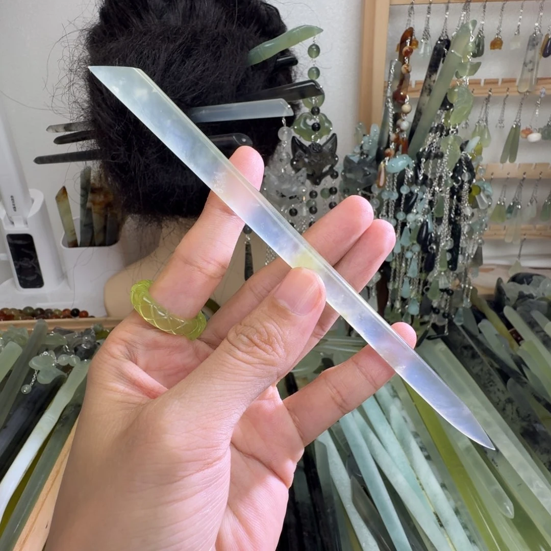 未镶嵌蛇纹石玉发饰