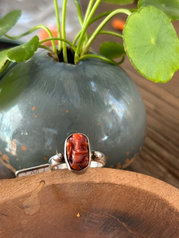 925银戒指 925银尼泊尔纯手工藏饰复古中古民族风戒指