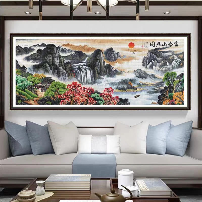 手工成品8164富春山居图t5235