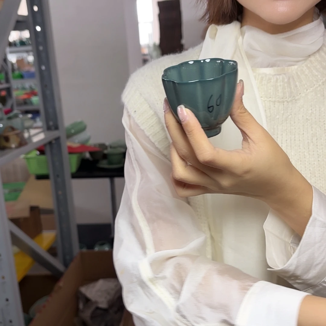 龙泉云间青瓷小米茶器