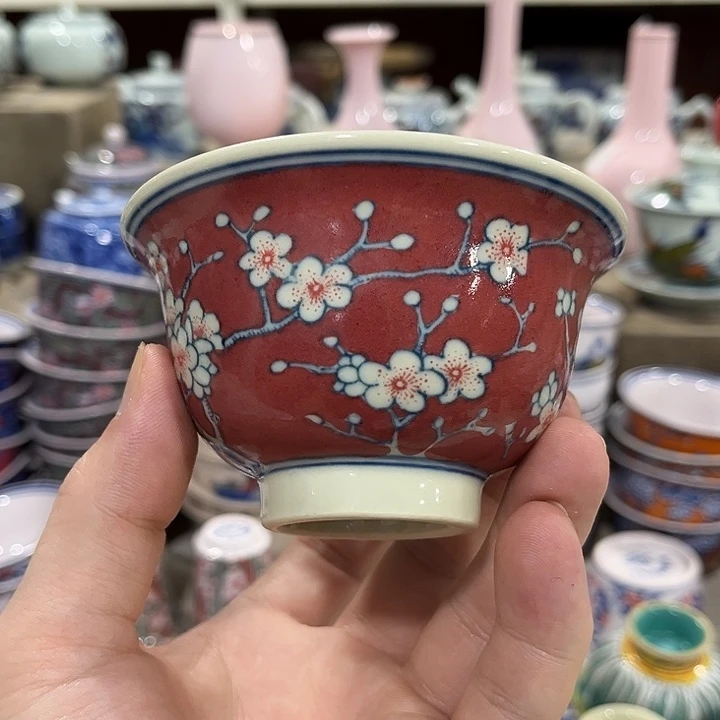 摆件/////景德镇陶瓷杯子。黄。