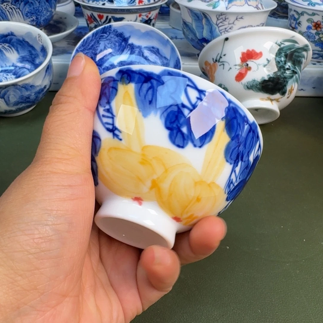陶景德镇纯手绘茶具圆圆243