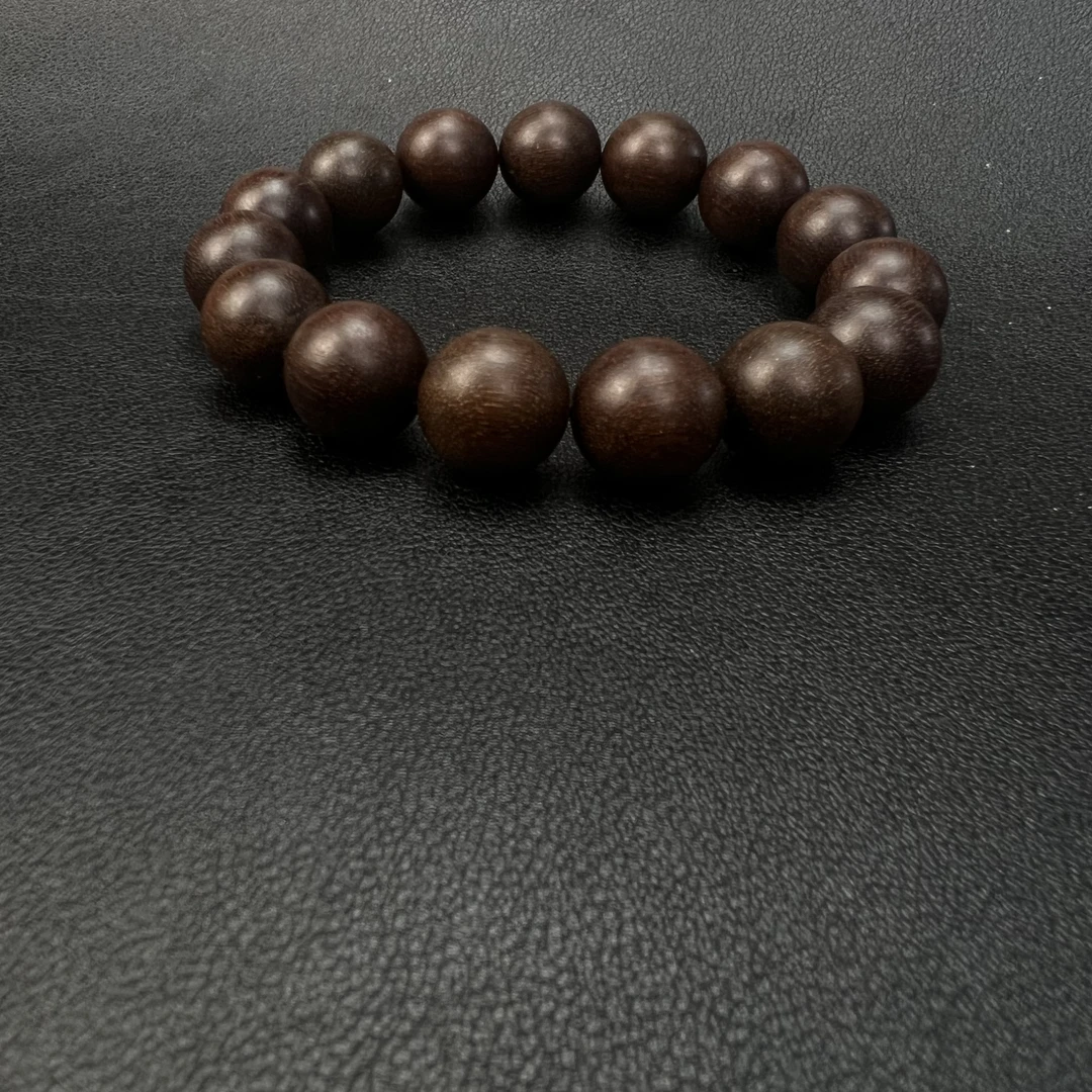 【老孙】黑金贡木1.5*15颗单圈手串