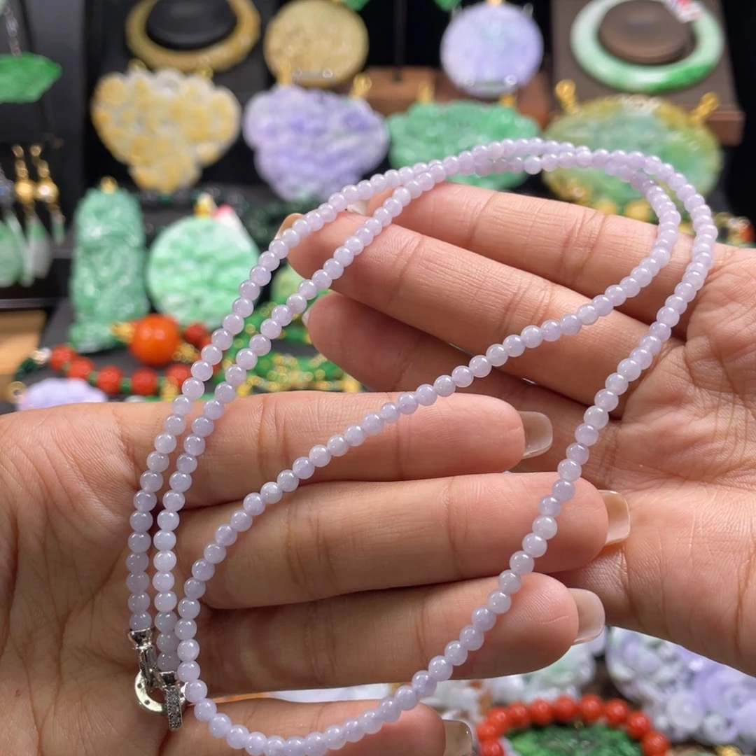 翡翠未镶嵌颈饰代编织