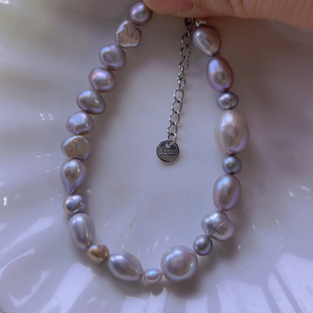 淡水珍珠手绳合金