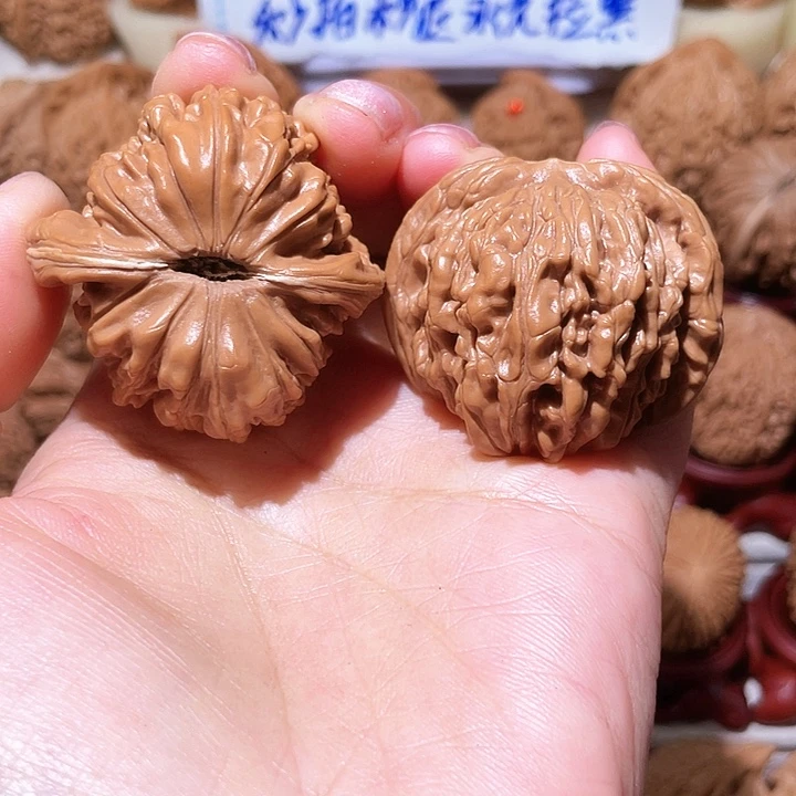 把件文玩核桃精品四座楼43尺放漏款