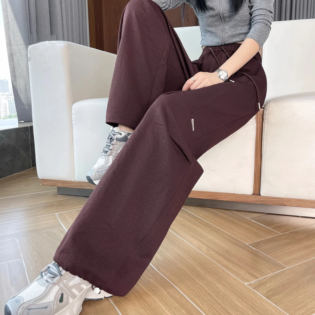 美式工装裤女春秋2025新款高腰宽松酷飒风束脚显瘦运动登山阔腿裤