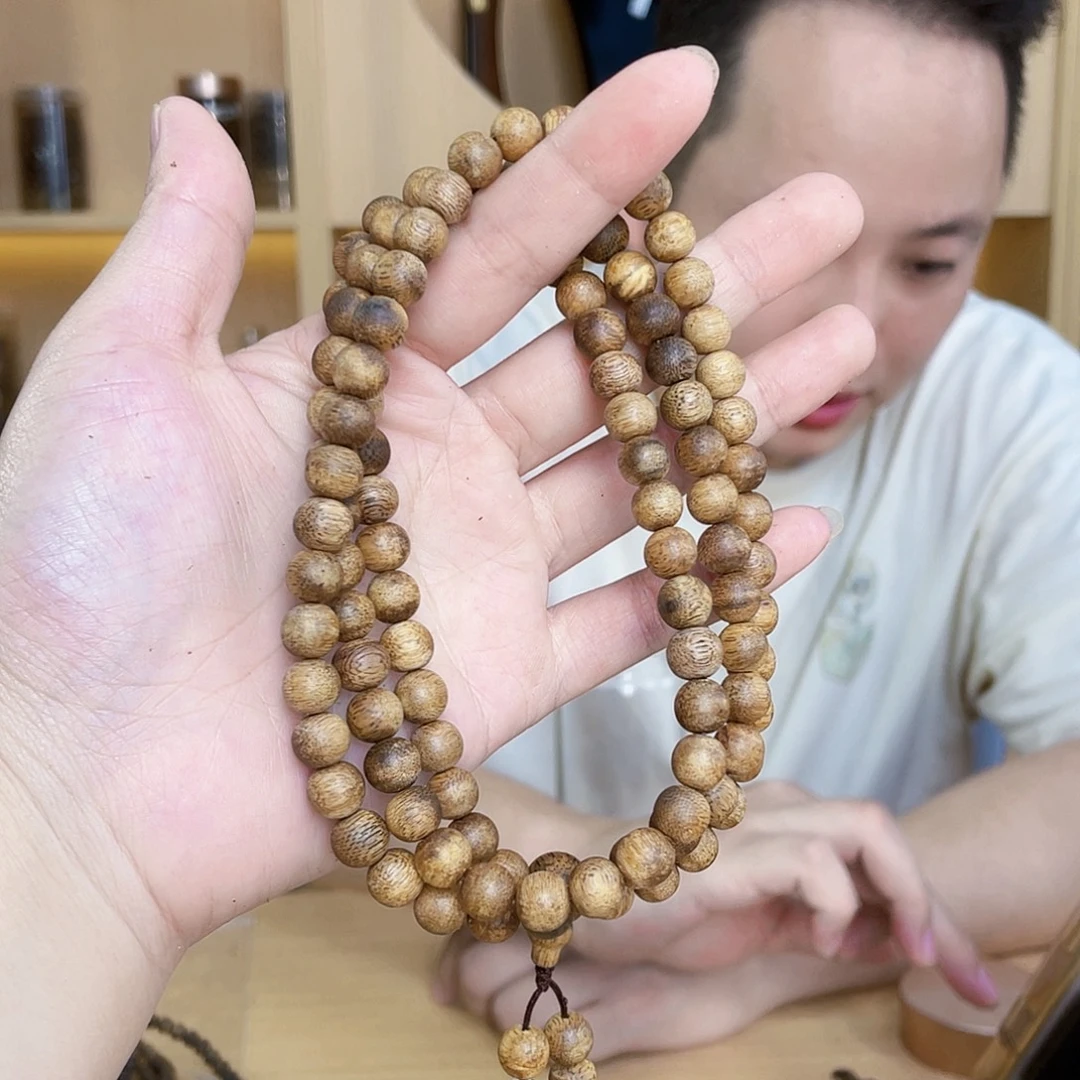 沉香沉香碎屑野生绿棋圆珠长串0.8/18克多样性发一