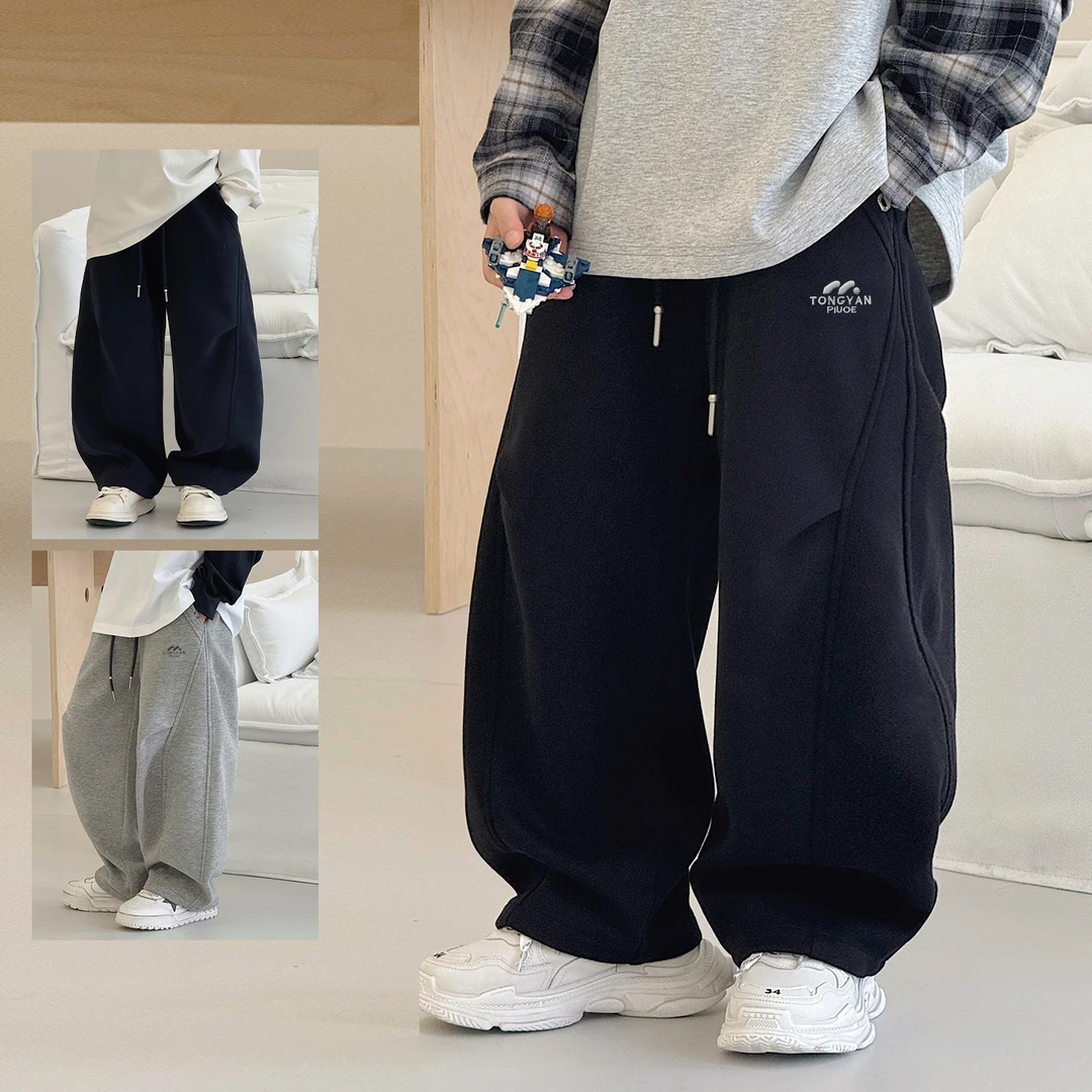 爆款男童运动裤2025秋冬自制儿童长裤中大童时尚加绒休闲裤TY8263