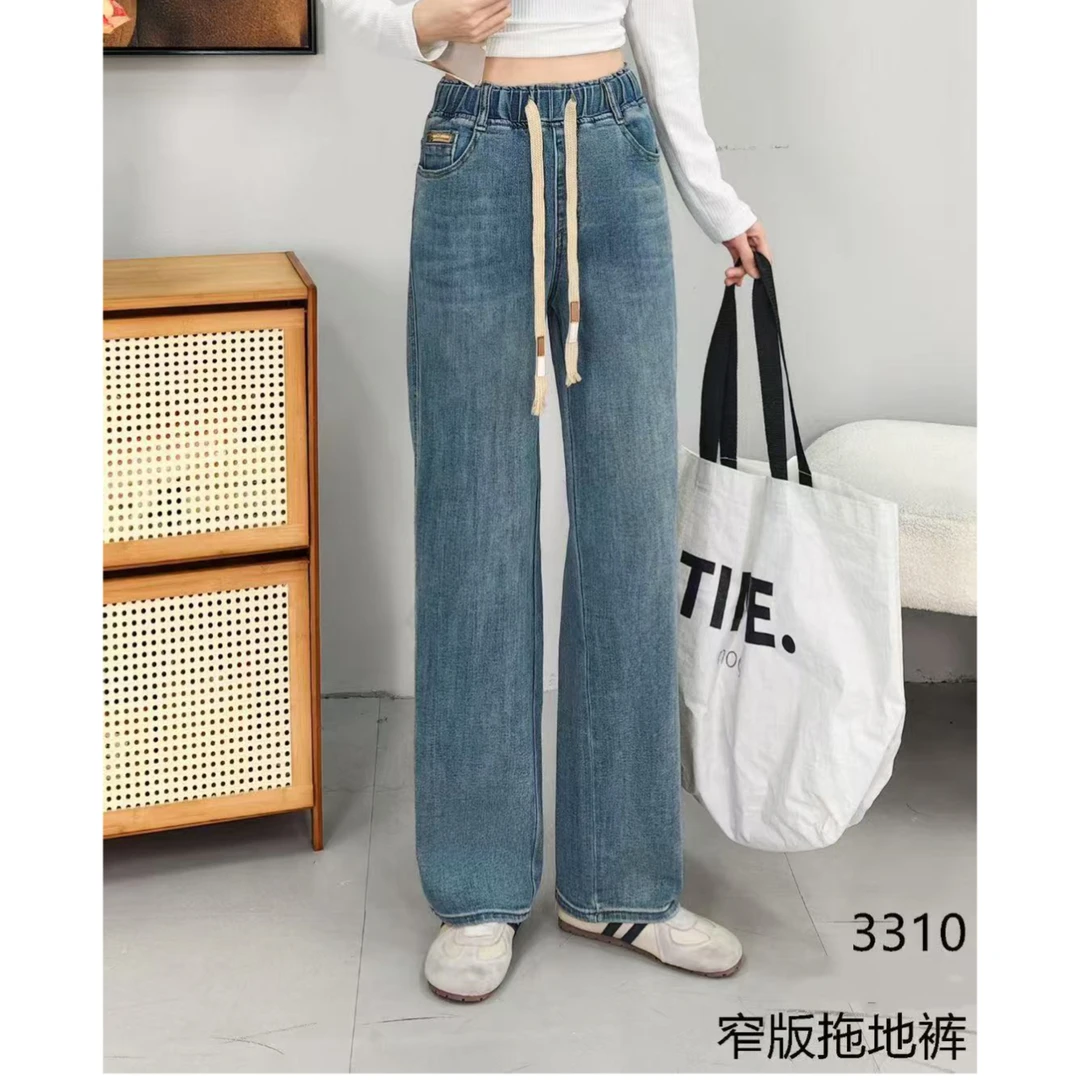 2025-（松紧腰窄版直筒）春季新品巨百搭显瘦直筒裤 3310