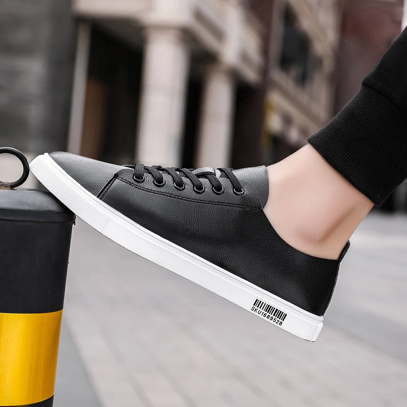 秋季2025年新款男鞋百搭休闲黑色皮鞋男士青年英伦风板鞋韩版潮鞋