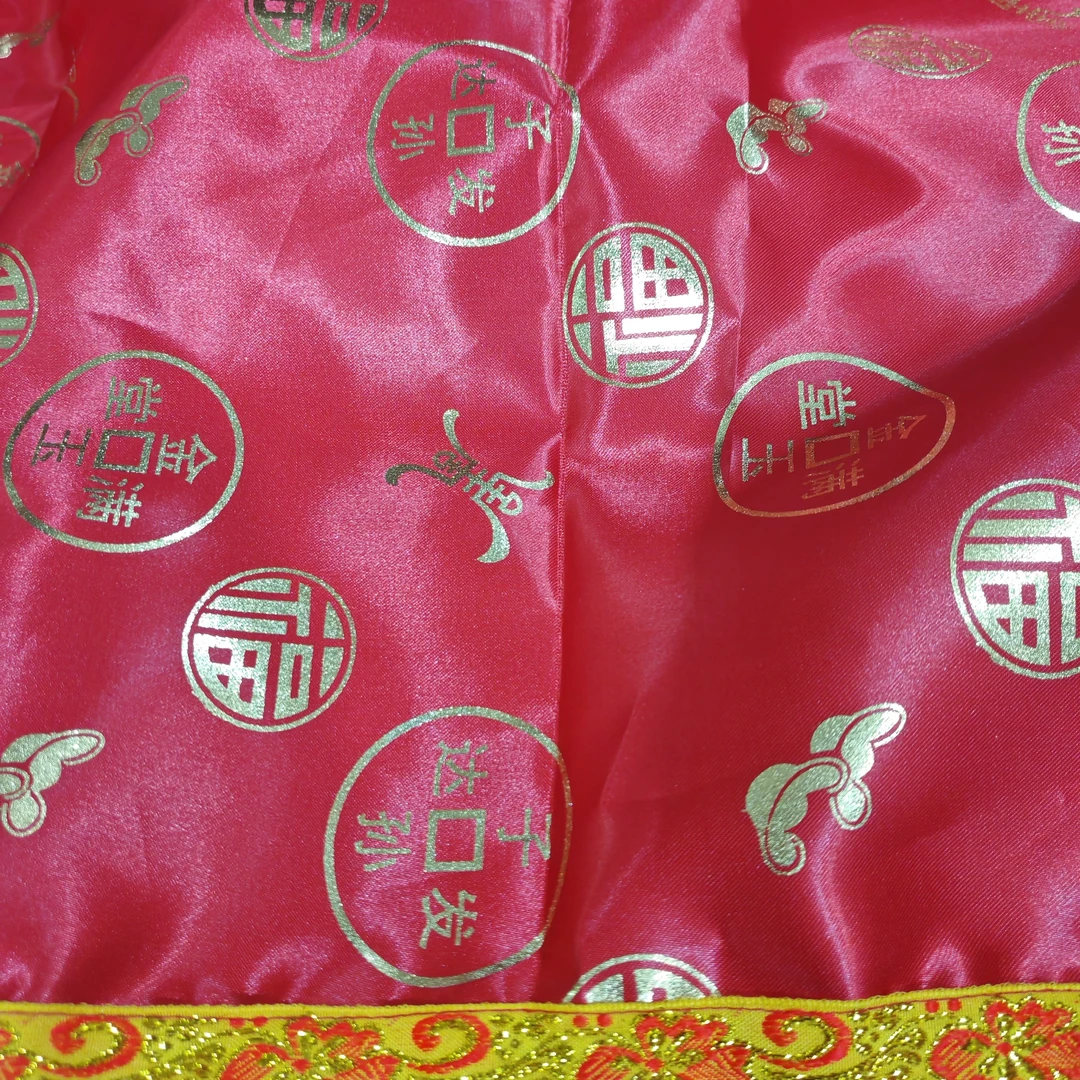 高端喜庆，烫金红布，子孙满堂