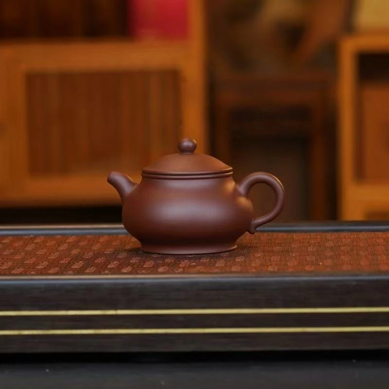 套组ZXM[潘壶200CC]原矿底槽青手工紫砂壶