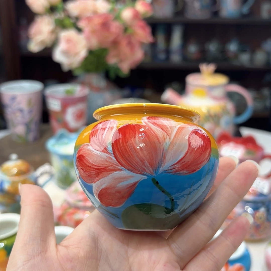 景德镇手绘高温釉下彩陶瓷茶具