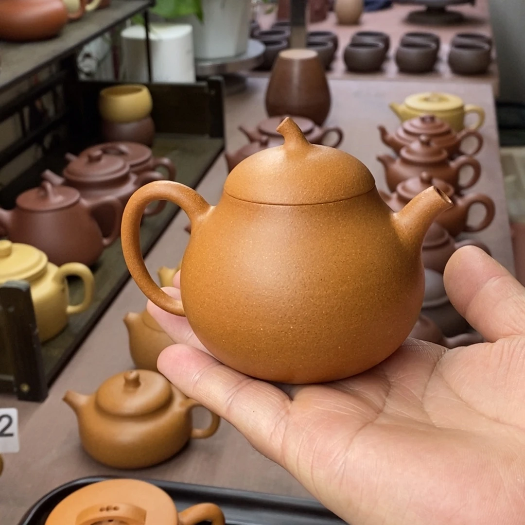 茶壶紫砂紫砂茄瓜壶180