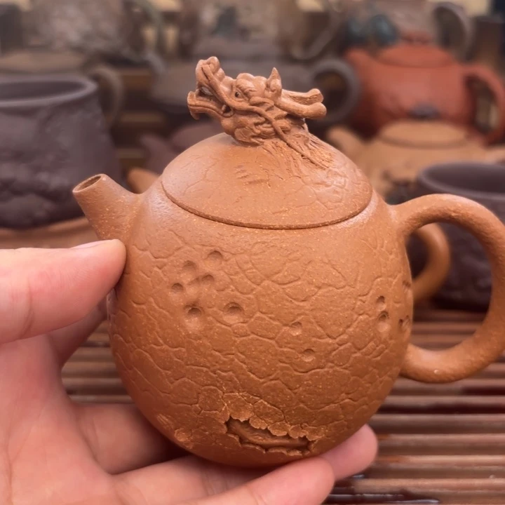 茶壶紫砂龙蛋原矿黄降坡200c