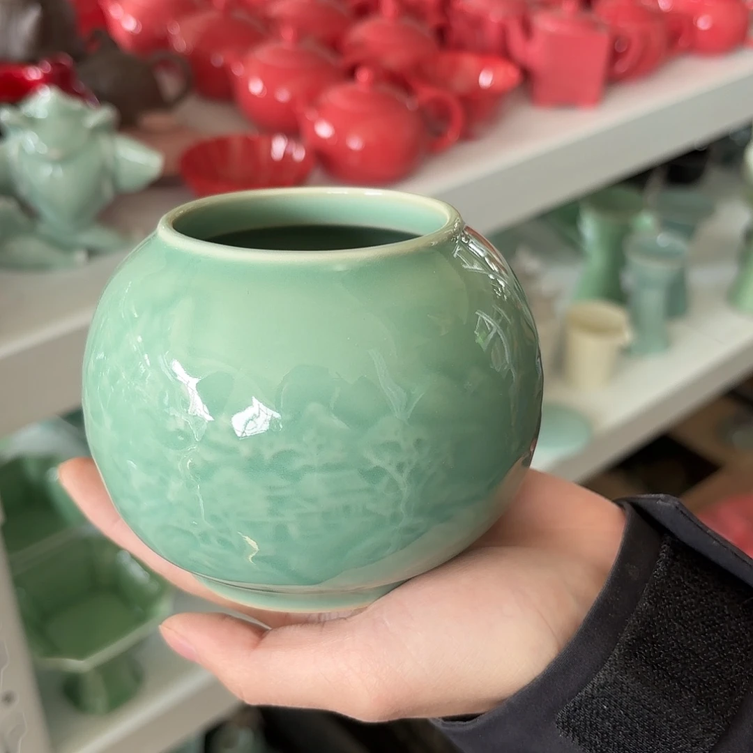 龙泉云间青瓷小米茶器