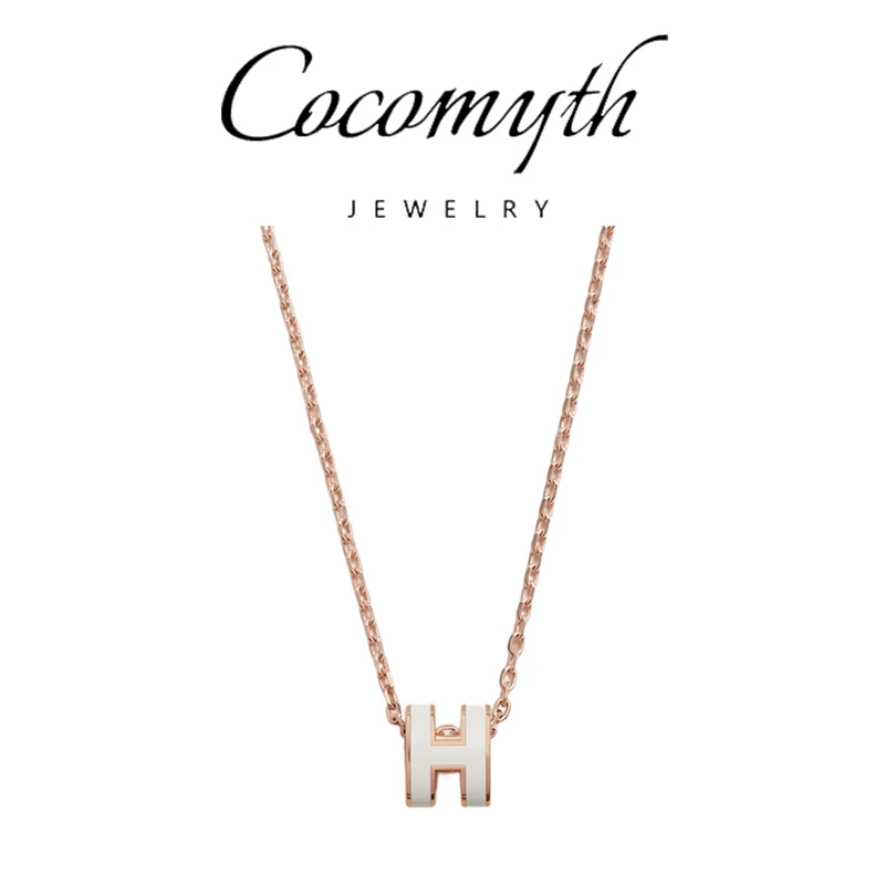 COCOMYTH 镀K金H字母项链D546