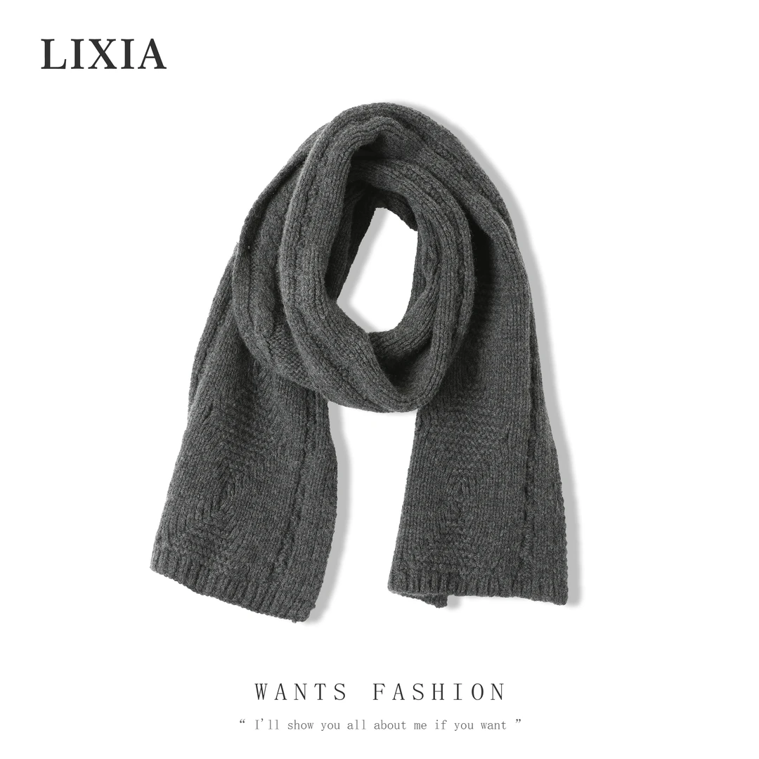 LIXIA. 【意礼】羊毛百搭围脖韩版高级感护颈围巾-3006