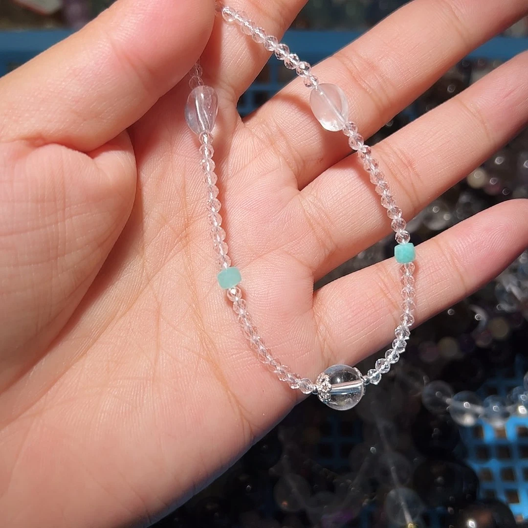 水晶手链未镶嵌喜马拉雅白水晶脚链