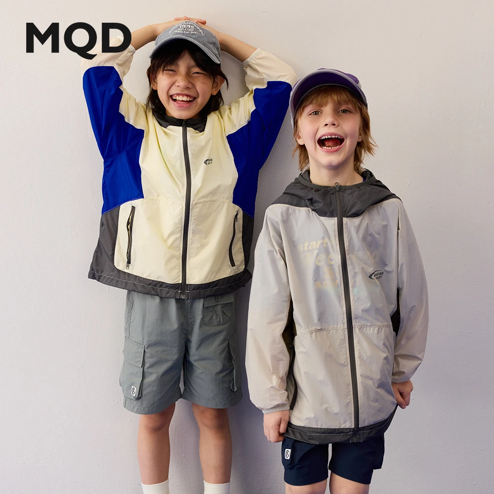 MQD25年夏季新款儿童防晒服UPF50+中大童速干透气亲子外套户外