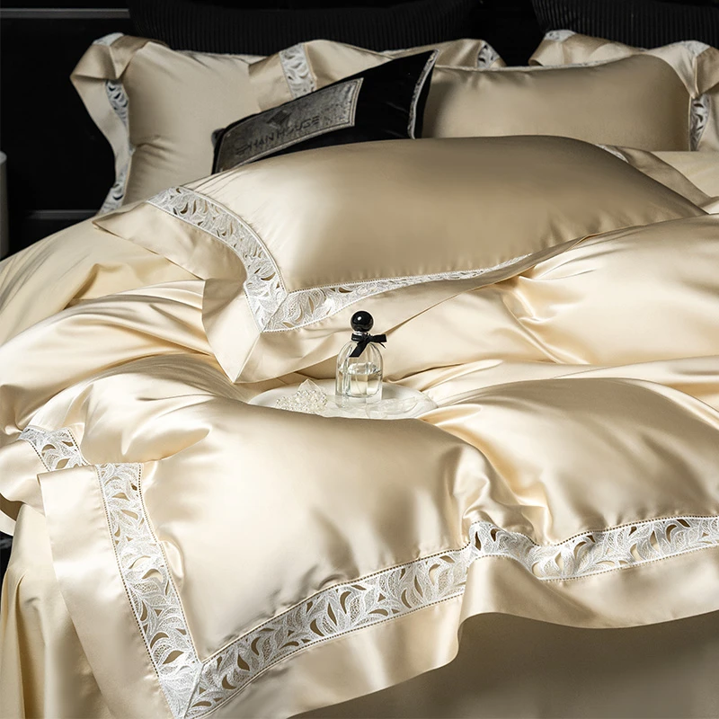 喜兹 维拉 全棉纯棉轻奢四件套 高精密进口镂空边工艺ins风床品