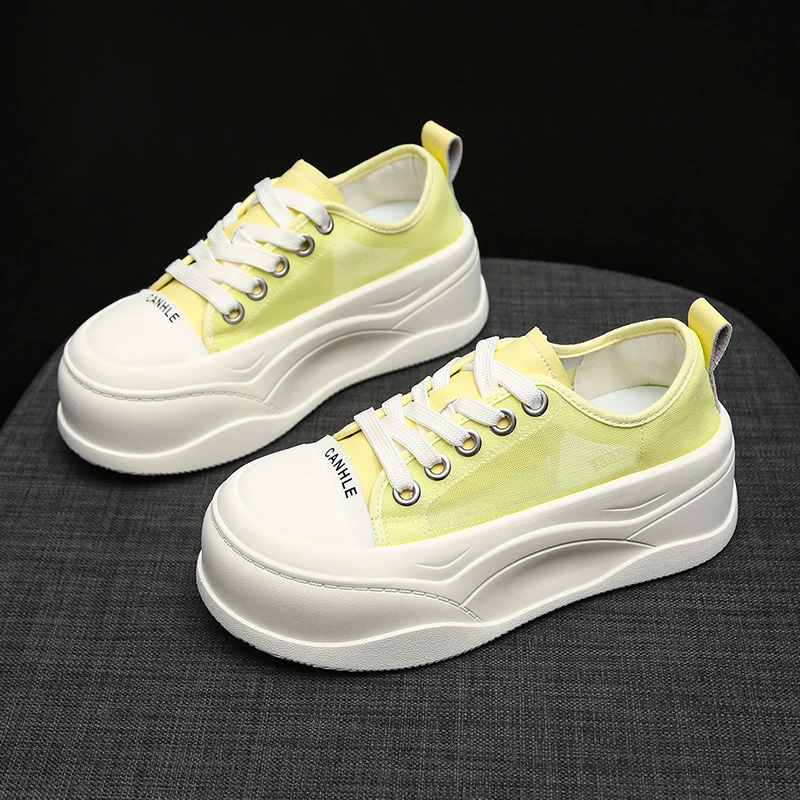 2025新款厚底百搭网布小白鞋女贝壳大头爆款轻便不累脚板鞋女鞋子