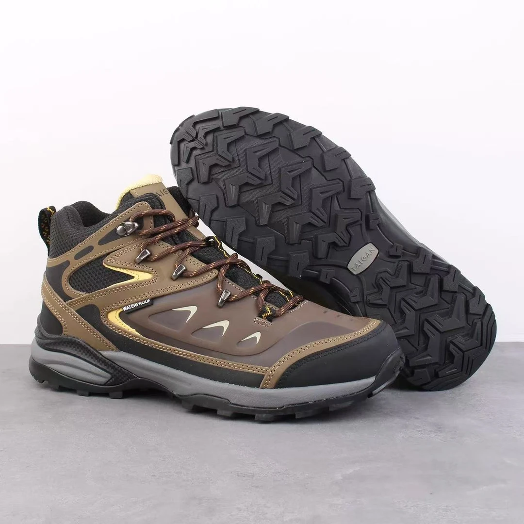 出口俄罗斯冬季男士高端头层牛皮登山鞋专业全防水徒步鞋防滑耐磨