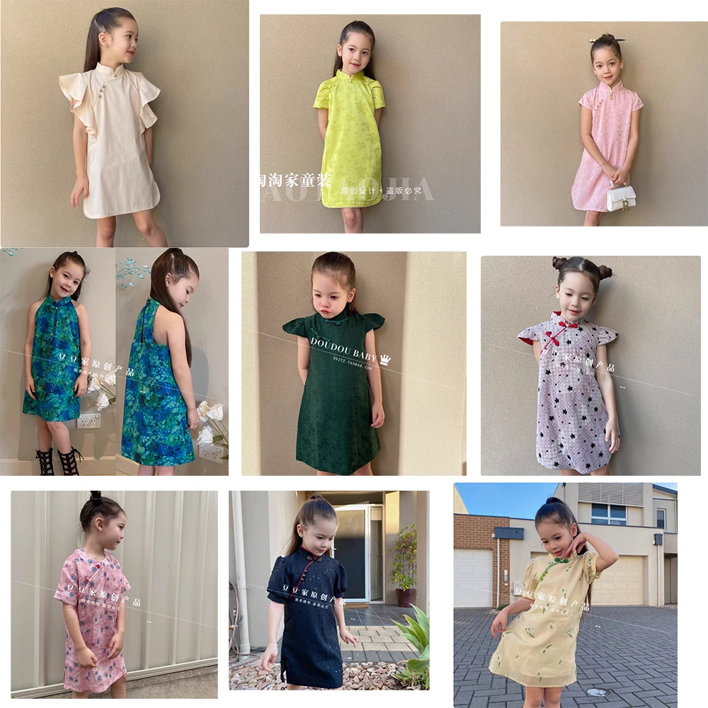 4 清货款  旗袍裙儿童女款连衣裙
