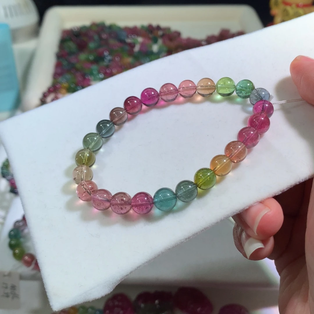 ****彩碧玺手链未镶嵌碧玺