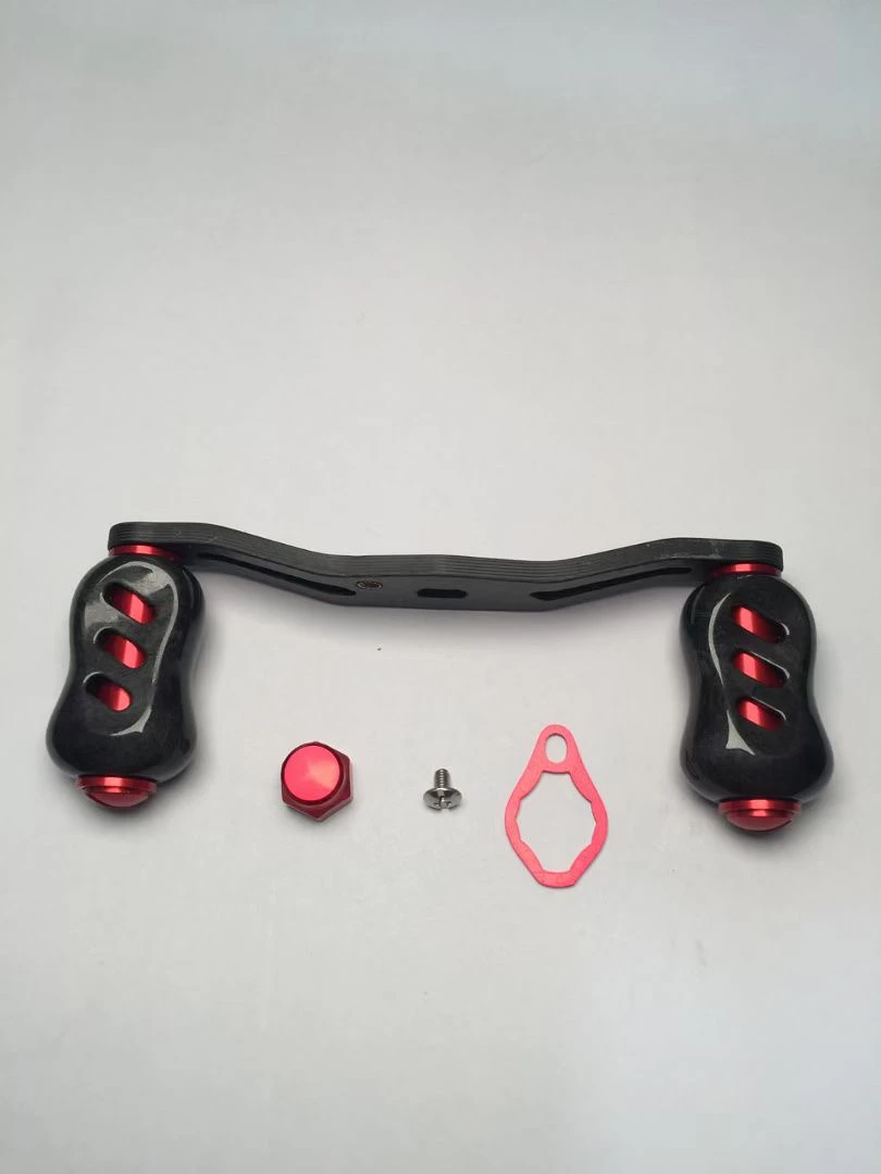 帕拉斯新款锻碳素摇臂达瓦阿布禧玛诺国产水滴轮改装碳素摇臂握丸