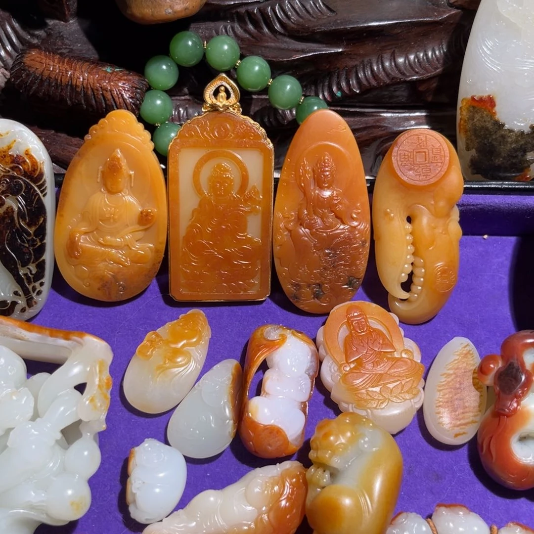 和田玉未镶嵌挂件