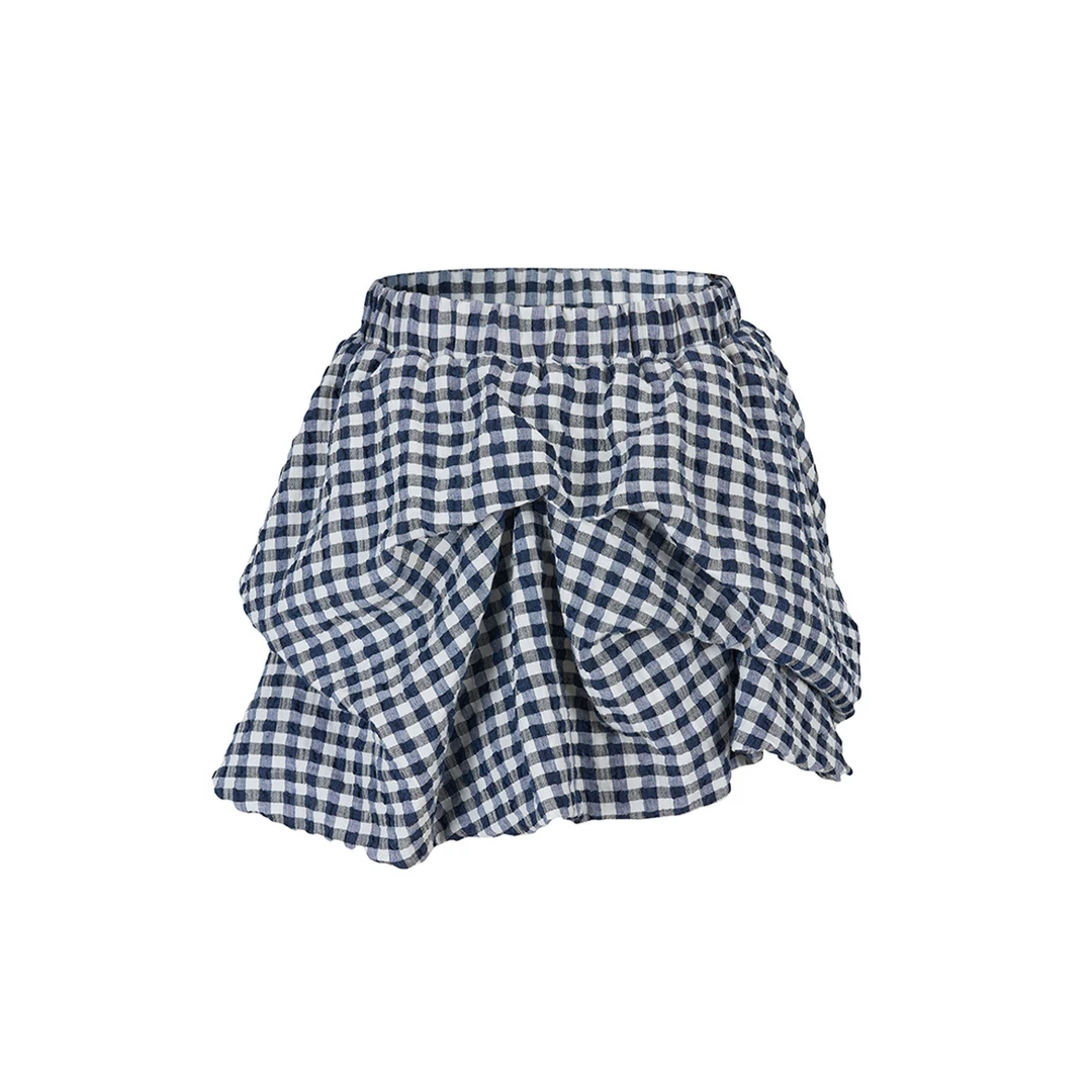 ANNAMOOER设计师品牌 格子云朵裙 休闲气质 DSC买手店 CY5A38054