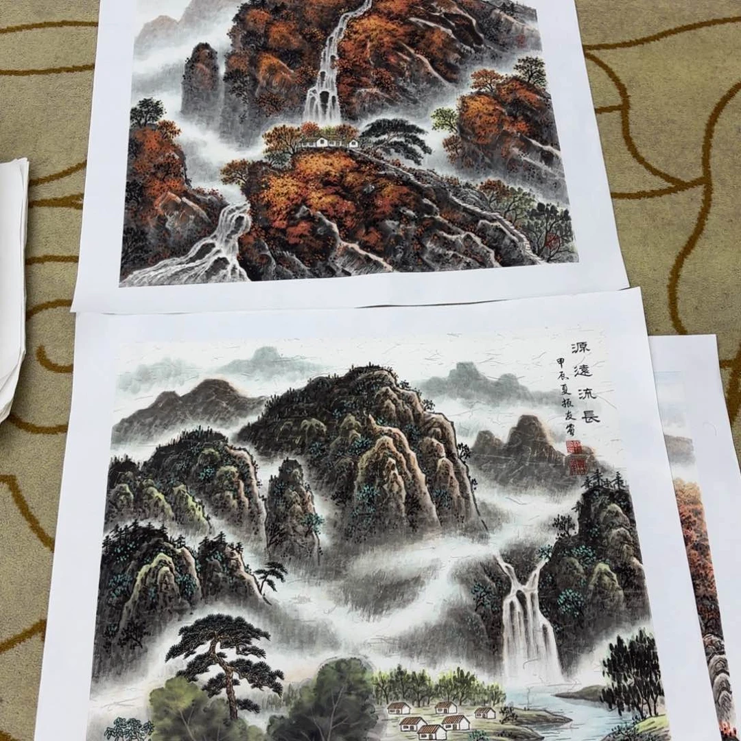 国画三*儿路振友斗方李欣主播