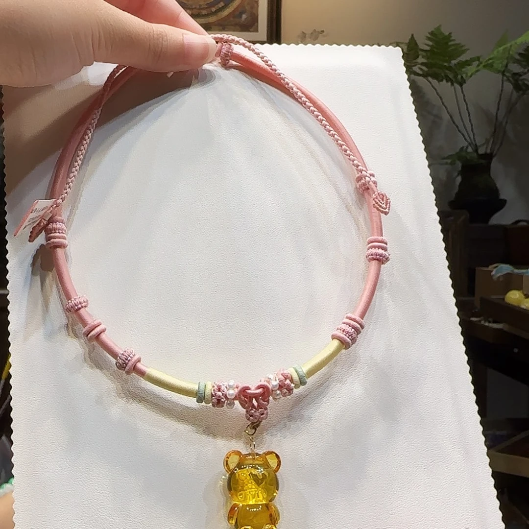 金珀未镶嵌颈饰金珀小熊