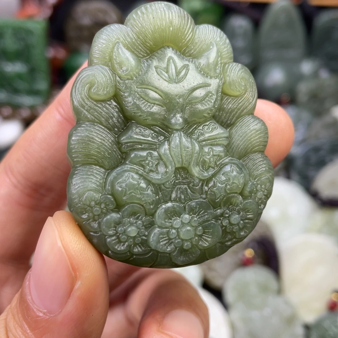 和田玉未镶嵌吊坠(不含链)