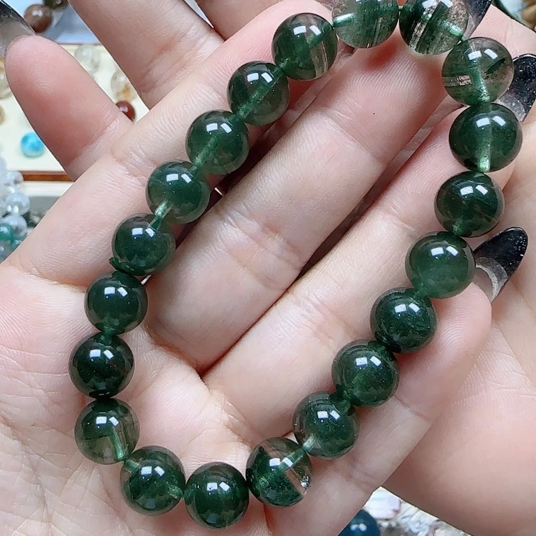 水晶手绳未镶嵌巴西绿幽灵卡9.7