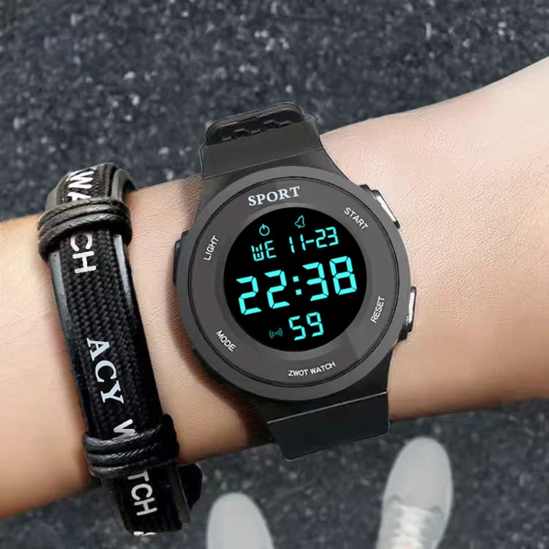 电子表男款手表初高中生黑科技夜光青少年网红款男士手表