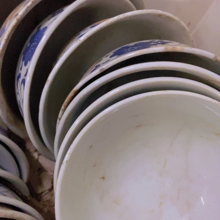 妮***妮摆件6个12.5厘米芙蓉花碗