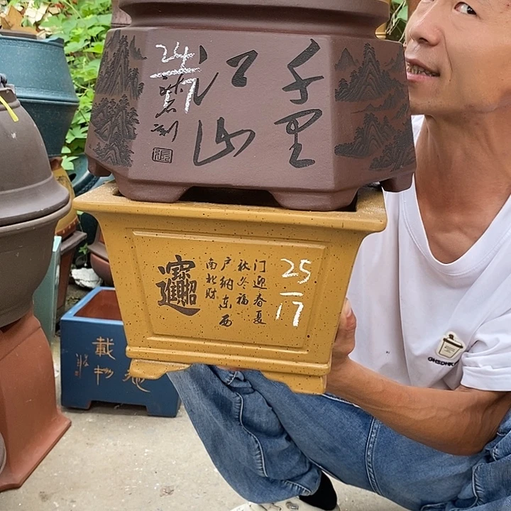 花盆紫砂在一起的时候我就不想