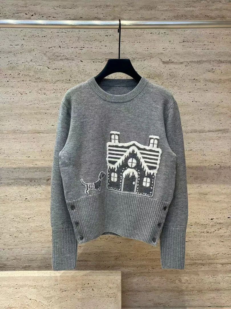 【Xenia】提花毛针织衫上衣