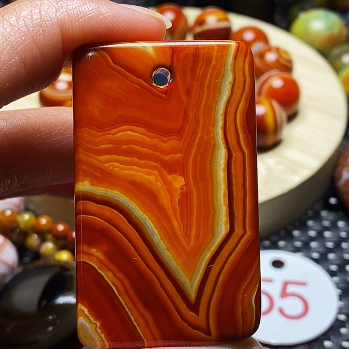 画***画玛瑙/玉髓未镶嵌颈饰