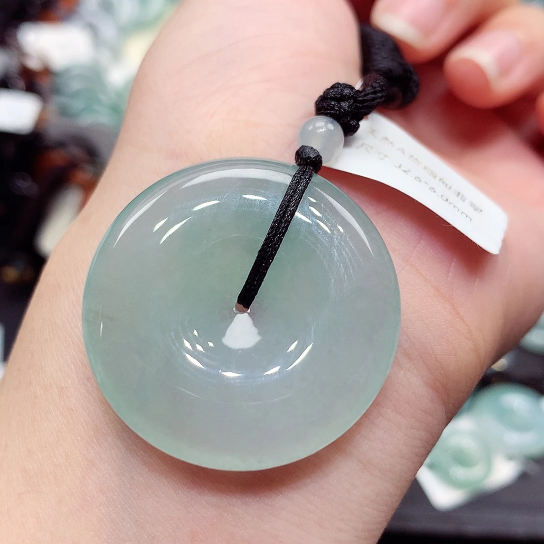 翡翠未镶嵌颈饰编号88，32.6/6.0