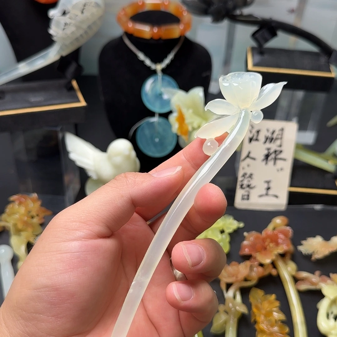 未镶嵌蛇纹石玉发饰