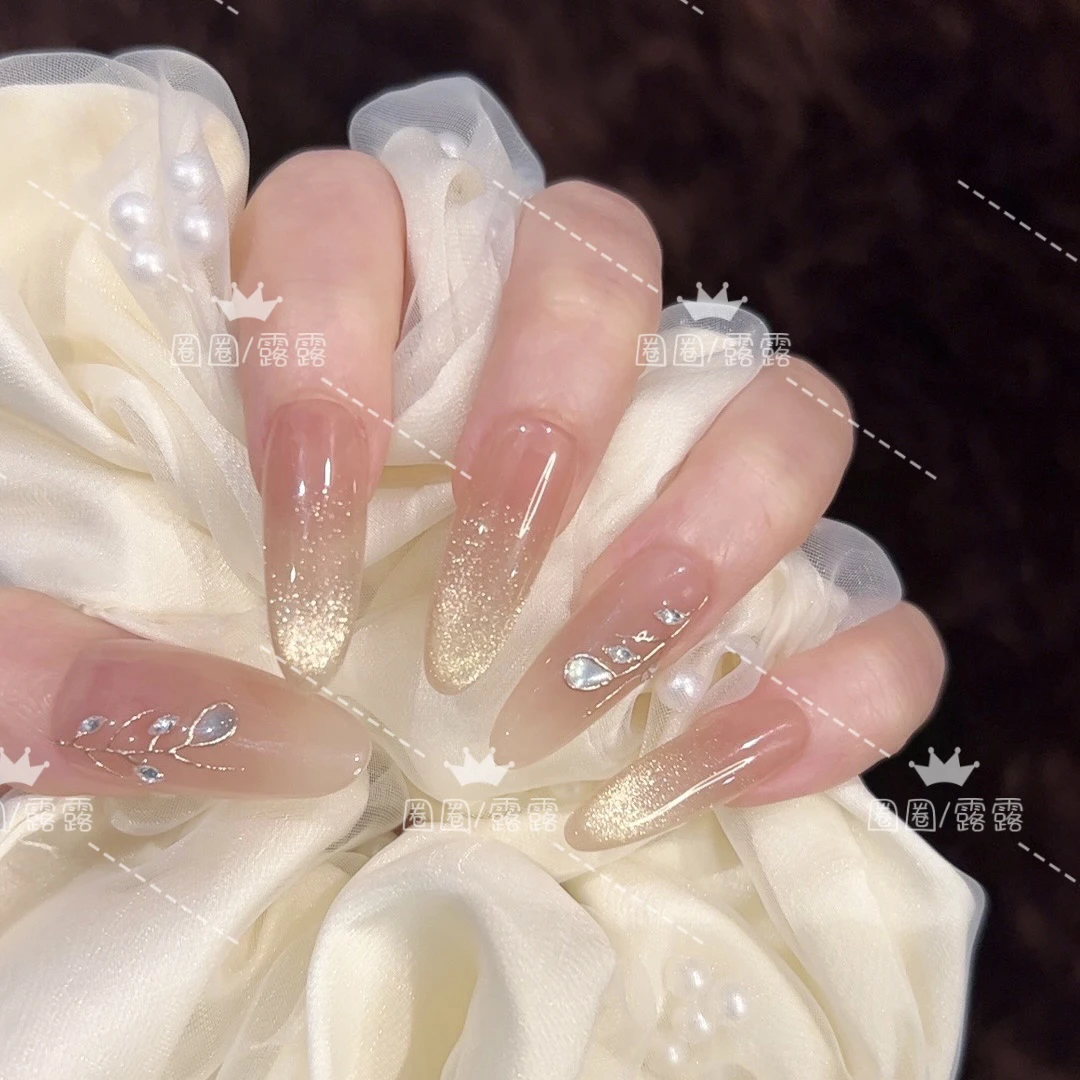 【孔雀翎羽】春夏季温柔款设计穿戴甲温柔纯手工气质纯欲ins风